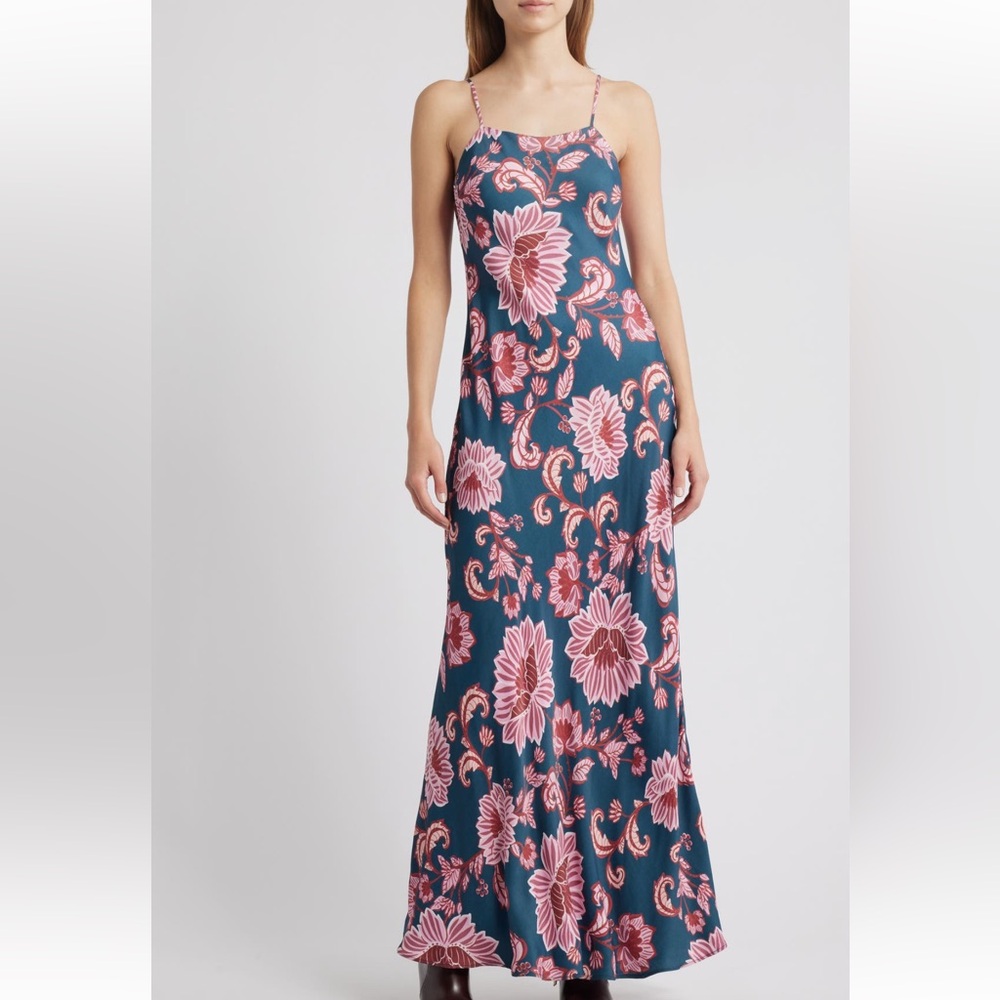 Farm Rio Flower Delicacy Paisley Slipdress Size Large